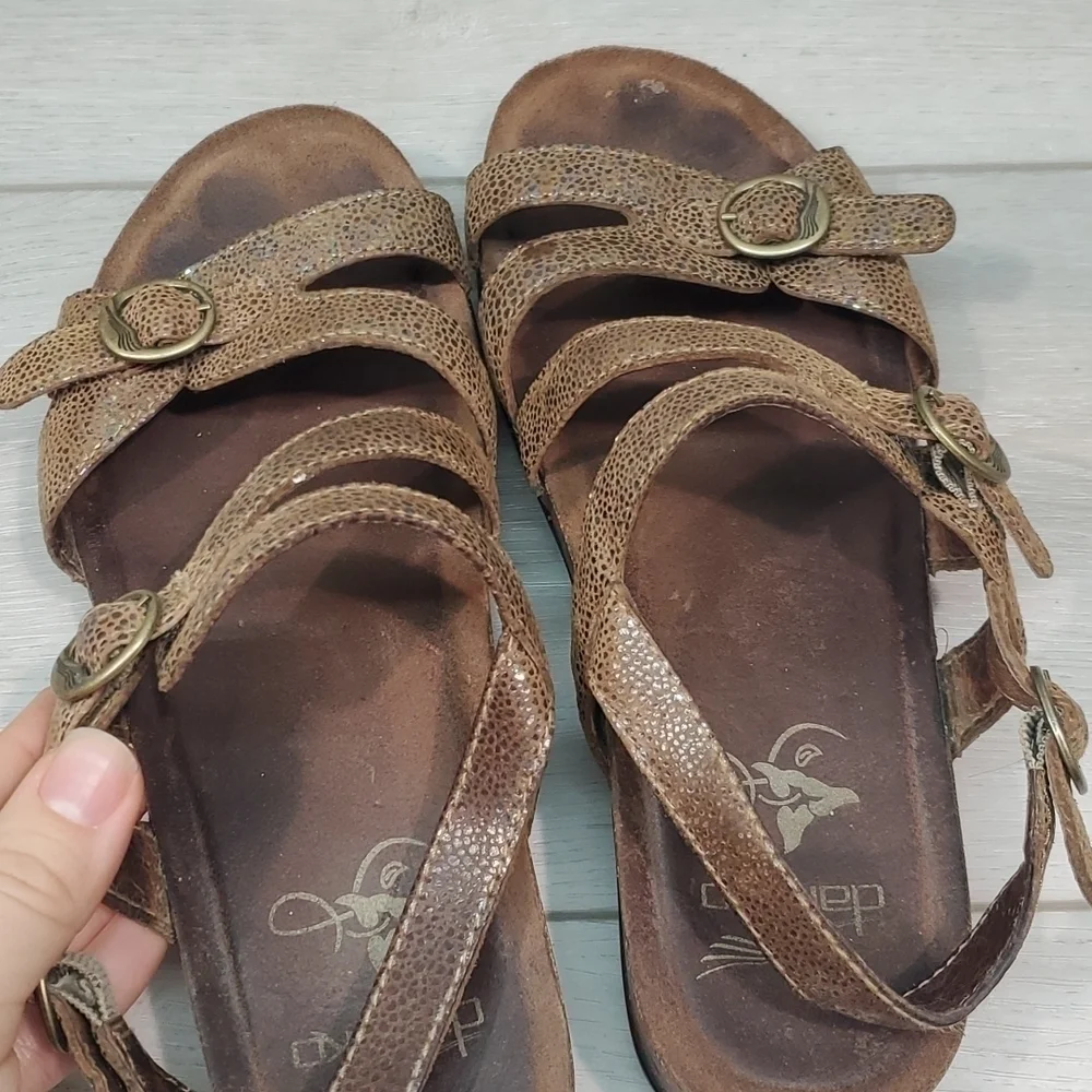 Dansko Women Comfort Leather Sandals shoes sz 38/7.5-8